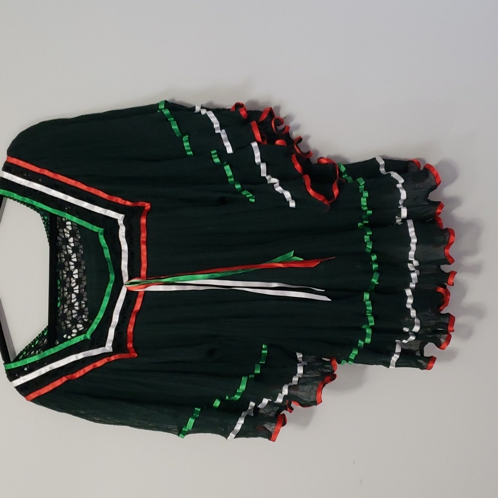 Forest green blouse